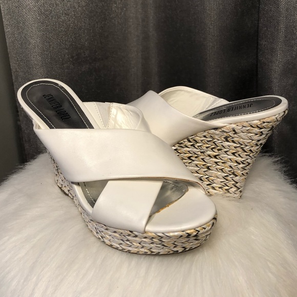 kohls white wedge sandals